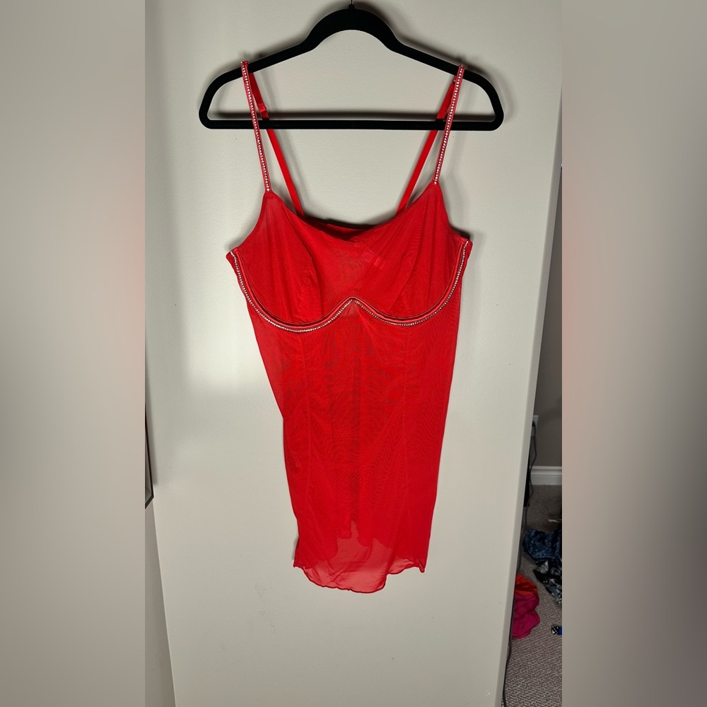 Auden Red Camisole with Bustier Style